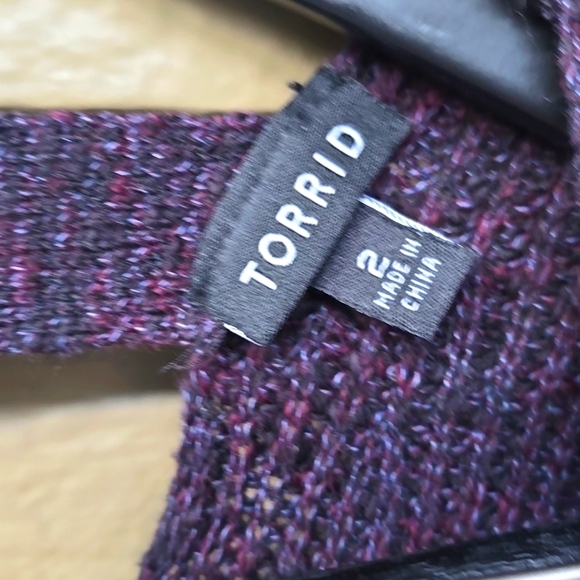 Torrid Lace Up Open Lace up Back Scooped Neck Sweater 2x - Picture 6 of 8